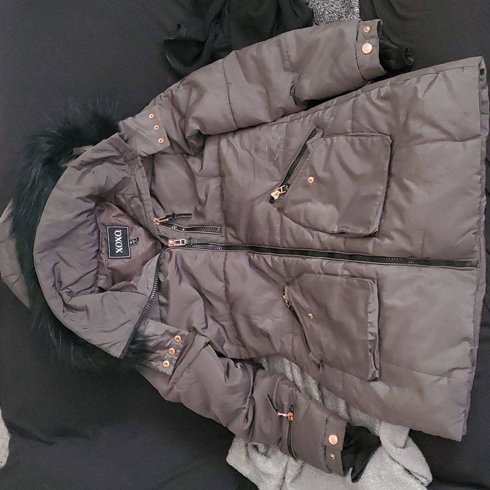 Dark Grey Charcoal Heavyweight Long Coat Beautiful!